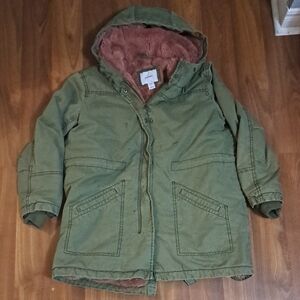 Old Navy Olive Green Hooded Puffer Jacket